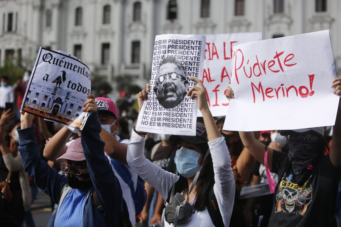 Marcha En El Centro De Lima Contra Manuel Merino Y Vacancia De Vizcarra