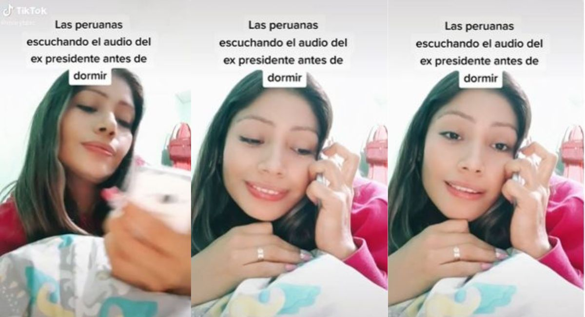 TikTok video viral Perú Martin Vizcarra Peruana se graba escuchando