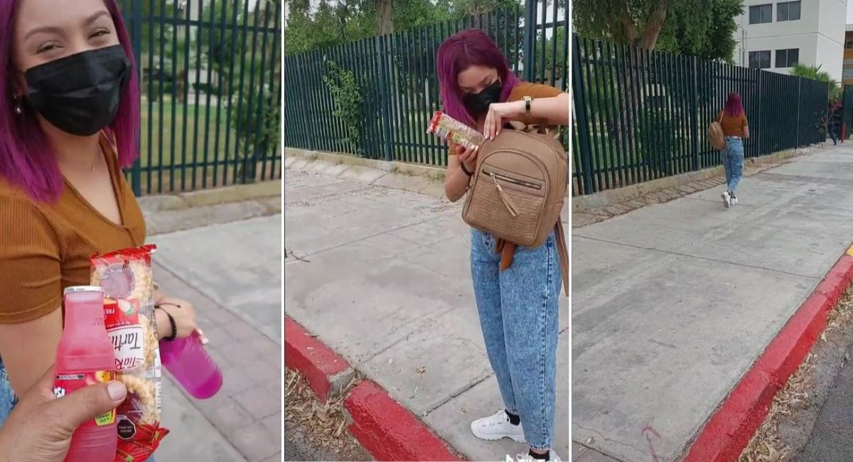 TikTok video viral padre acompaña a su hija en su primer día de