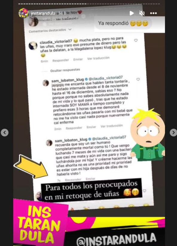 Samahara Lobatón no puede ver a su hija enferma y usuarios la