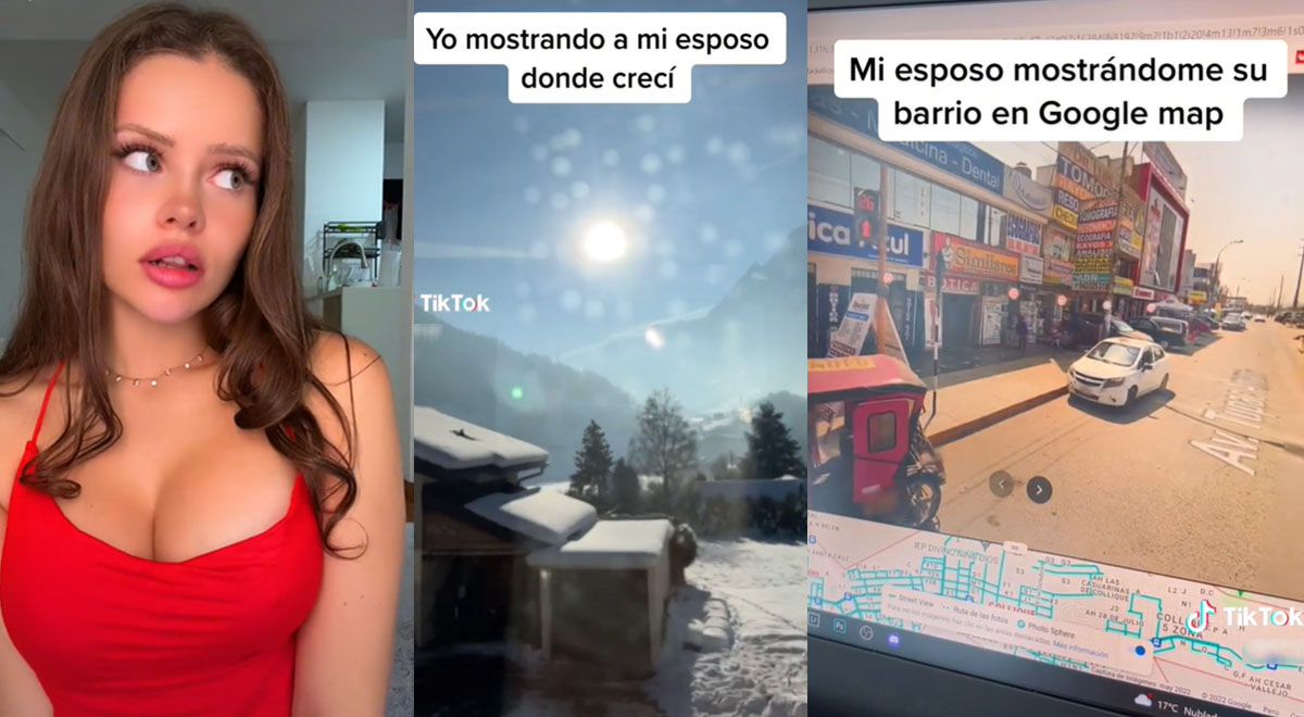 TikTok viral Perú Joven suiza le muestra a su esposo dónde creció y él