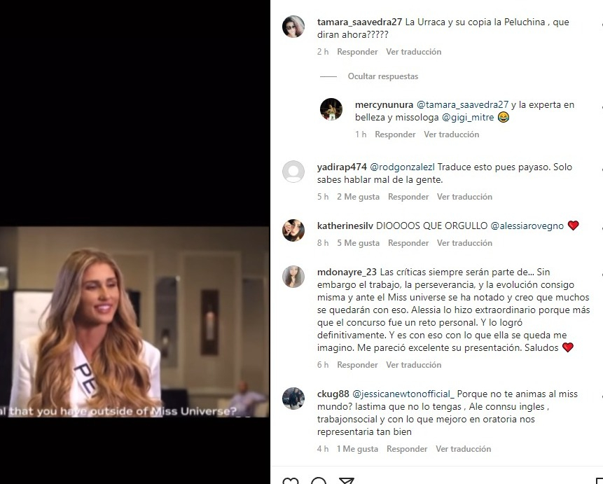 Alessia Rovegno En El Miss Universo Usuarios En Instagram La Apoyan