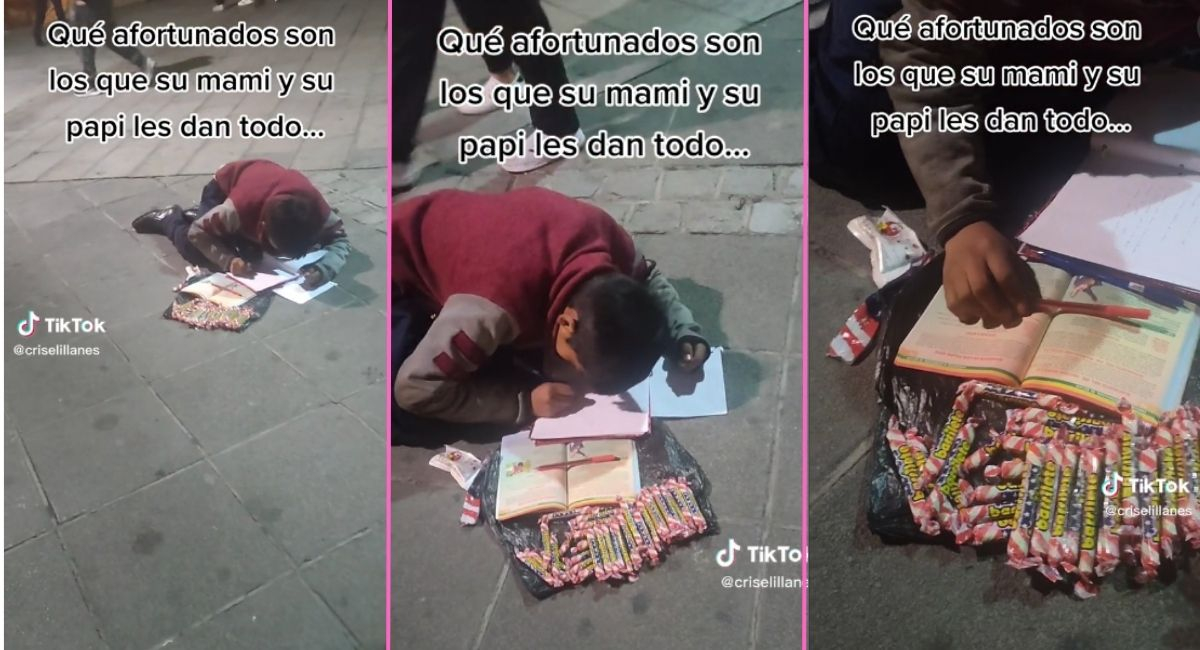 Tiktok Viral Ni O Que Vende Caramelos Es Captado Haciendo Su Tarea En