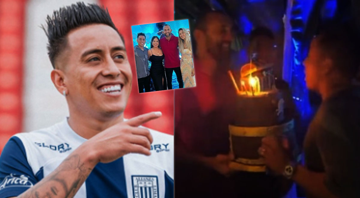 Christian Cueva hace de las suyas en el cumpleaños de Hernán Barcos