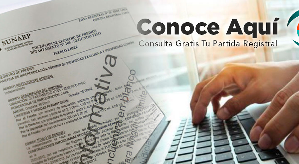 Sunarp Consulta link Cómo ver una partida registral gratis El