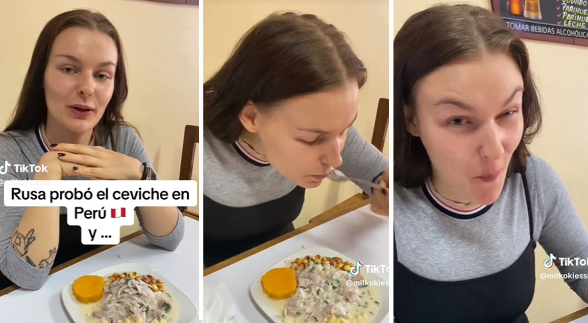 Tiktok viral Rusa probó ceviche en Perú dice que es muy agrio y