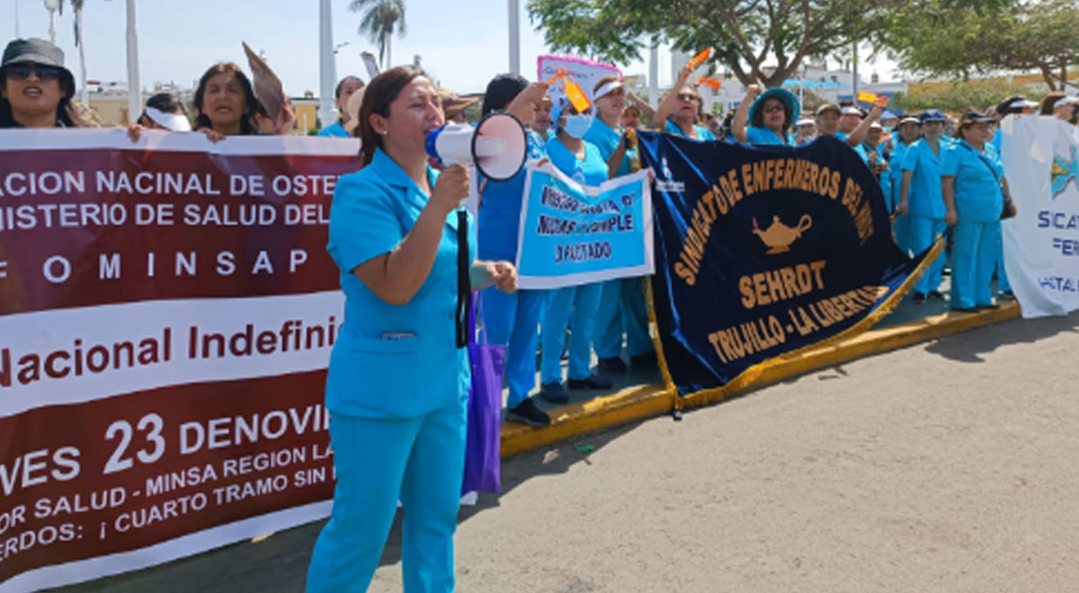 Trujillo Gremios de salud y más de 3 000 enfermeras radicalizan su