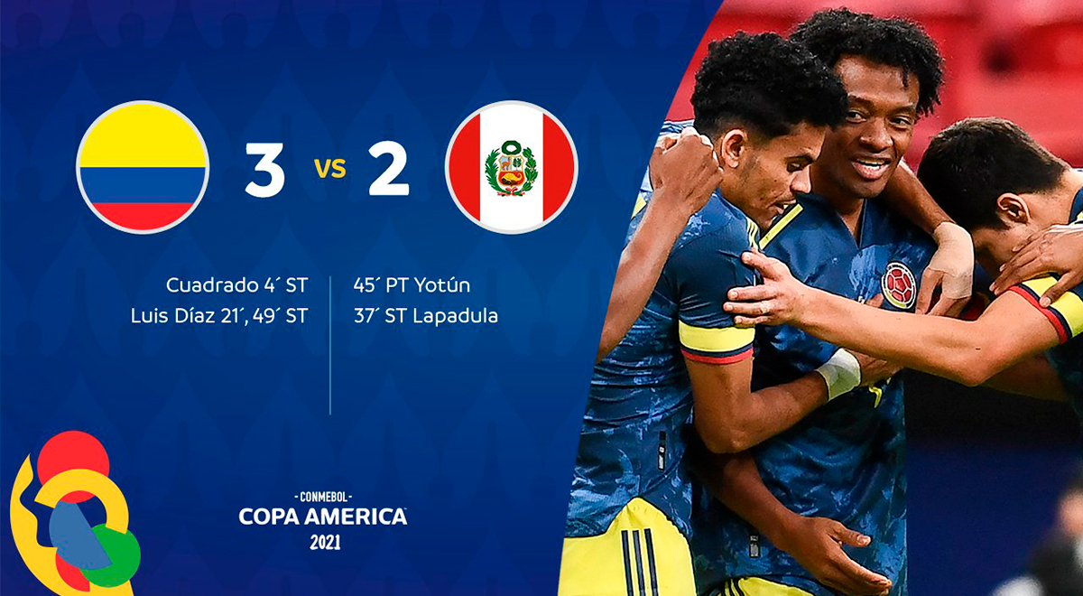 Perú vs. Colombia 2-3: los cafeteros se quedan en el tercer lugar de la Copa América 2021