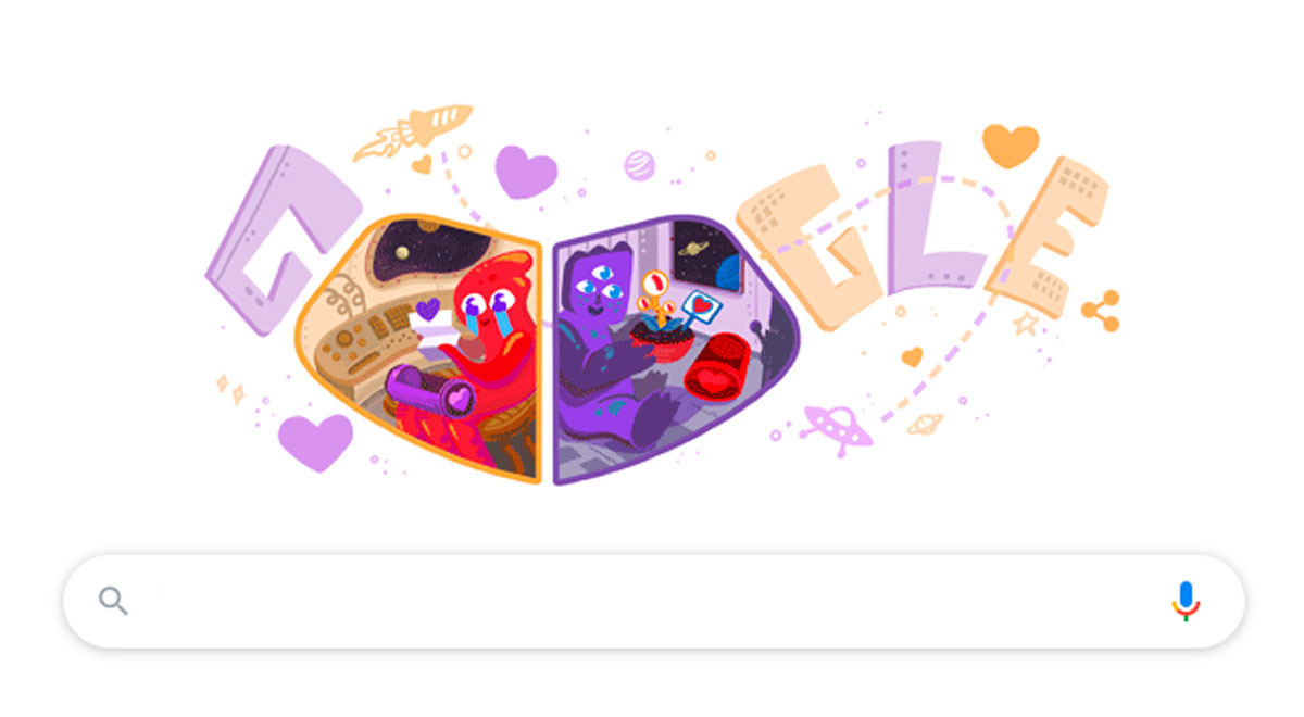 DÍa de San Valentín Google crea Doodle por el 14 de febrero El Popular