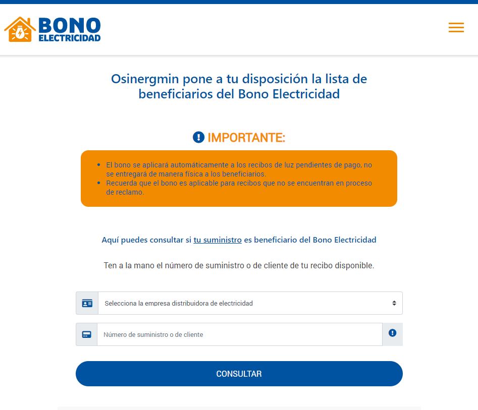 Bono Electricidad Link Consulta Cual Es La P Gina Web De Osinergmin Para Saber Qui Nes Son