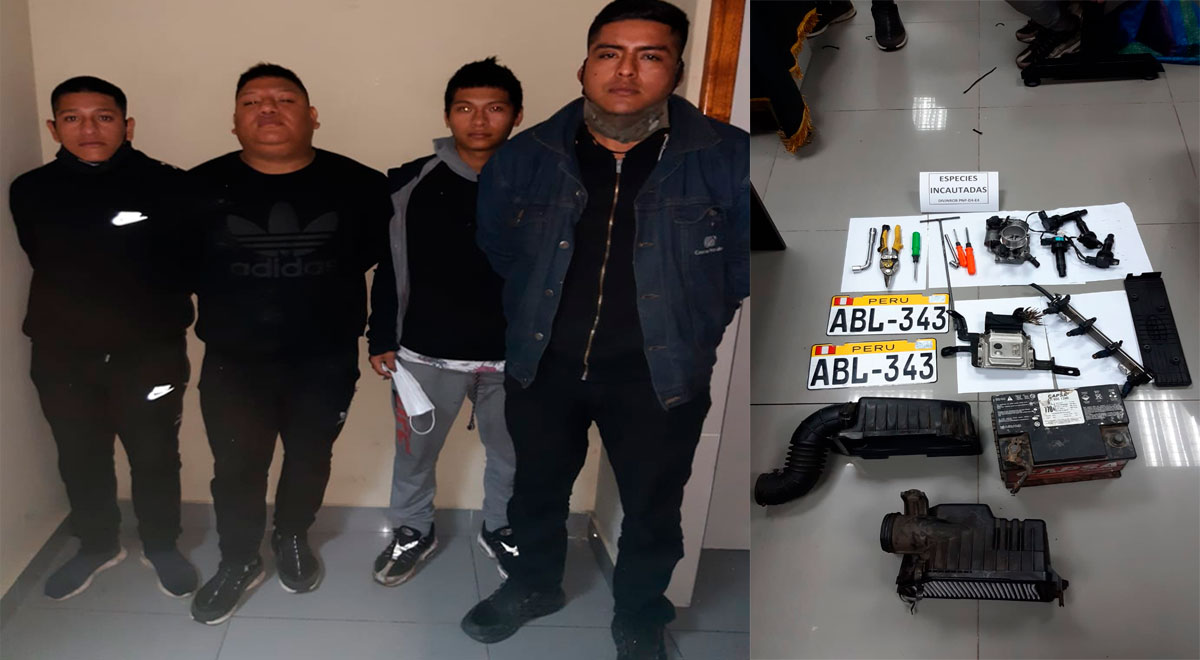 PNP captura 4 cuatro que robaban accesorios de vehículos | San Isidro ...