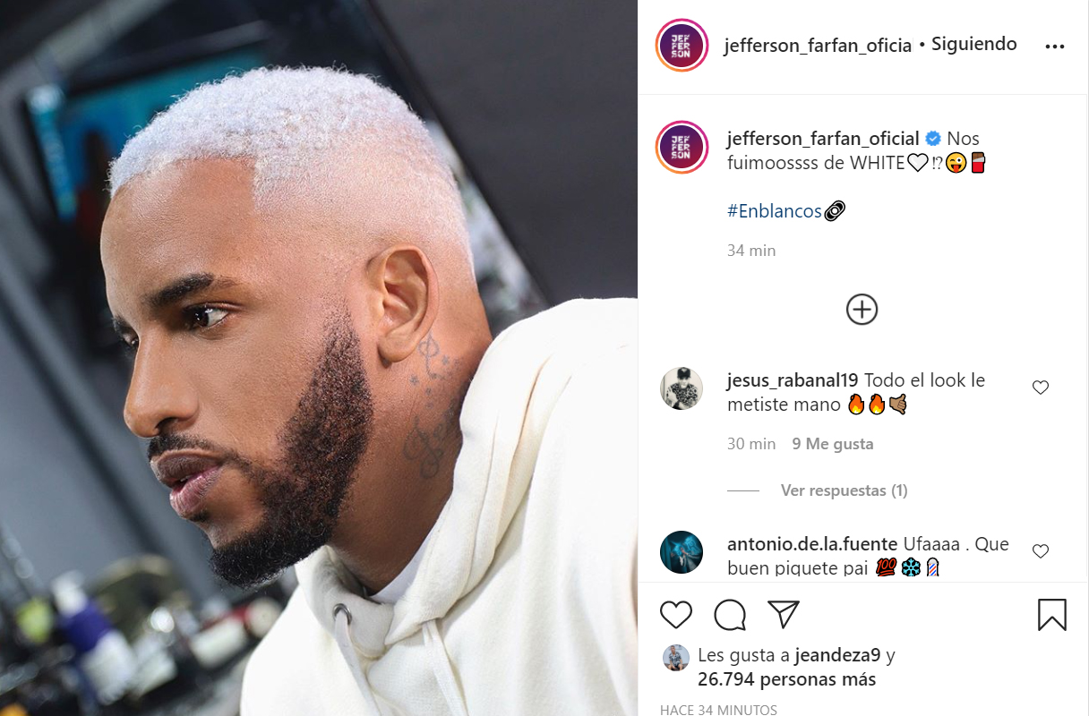 Jefferson Farfan Instagram La Foquita Sorprende Con Radical Cambio De Look En Redes Sociales El 10 De La Calle Foto