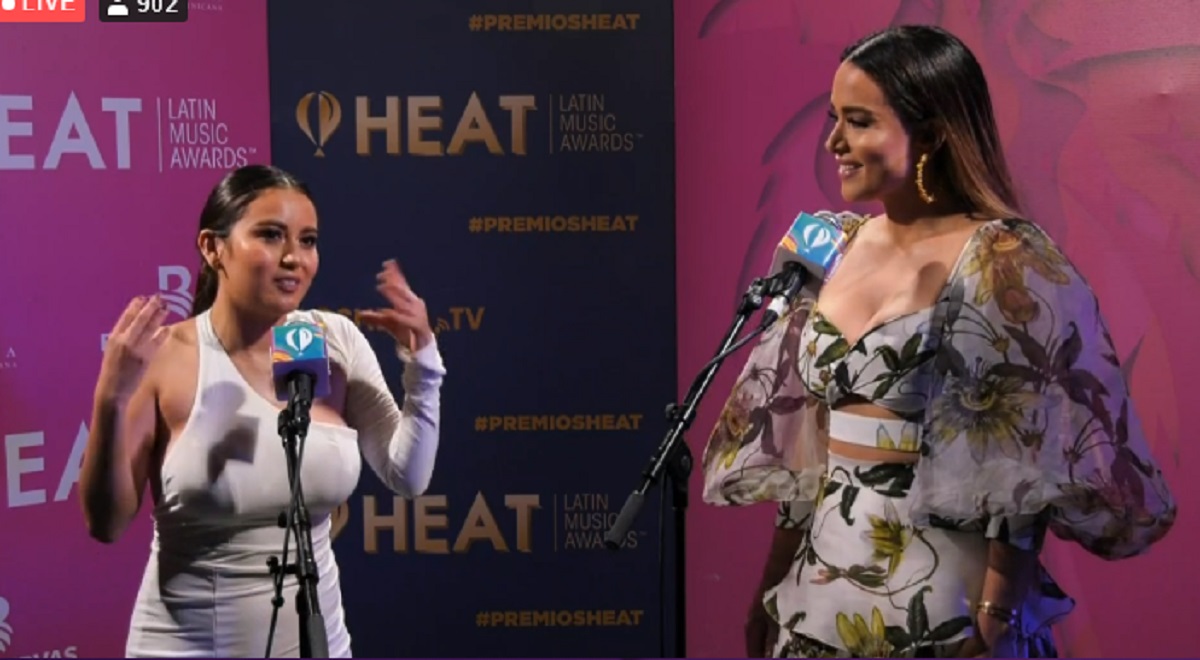 Amy Gutiérrez sorprendió al cantar en vivo y a capela en los Premios Heat,  video | El Popular