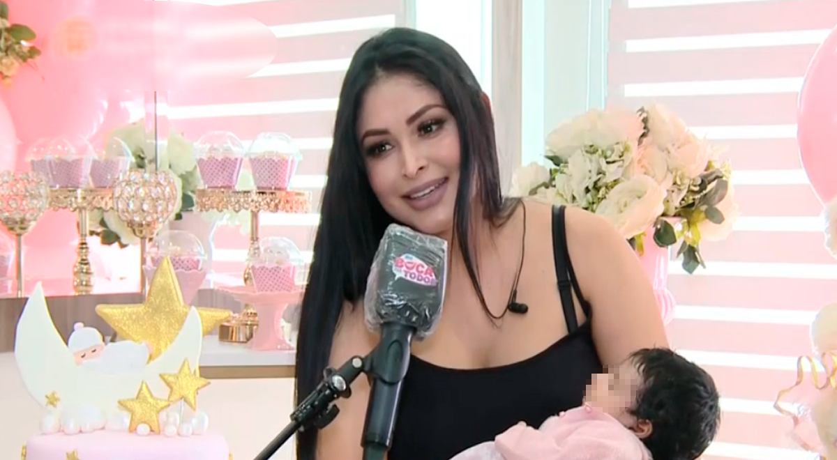 Pamela Franco se conmueve al celebrar el primer mes de su hija María  Cataleya, video | El Popular