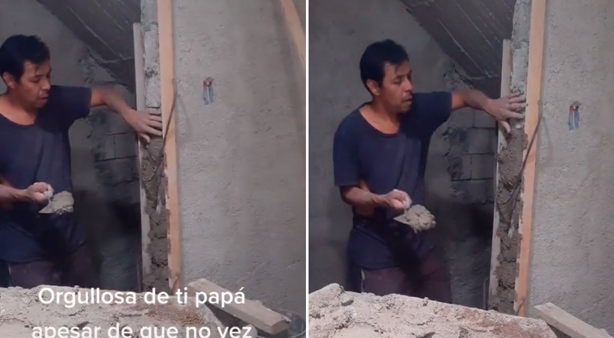 Tiktok Viral Padre Invidente Trabaja Como Albañil Y Su Hija Destaca Su Esfuerzo En Emotivo 2189