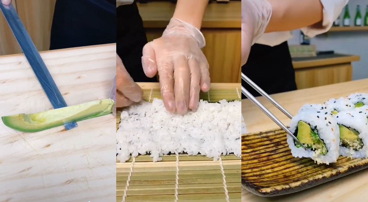 TikTok viral enseñan a preparar sushi en 1 minuto y video es todo un