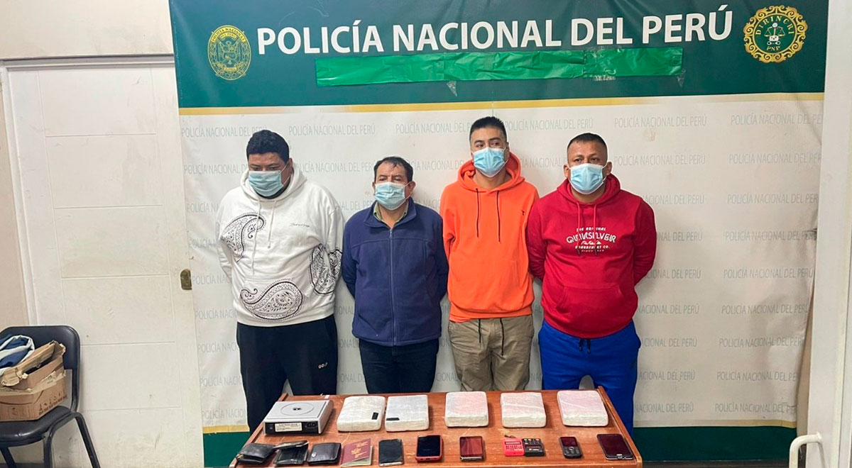 PNP captura a cuatro sujetos con 5 Kg de cocaína | Callao | PNP ...