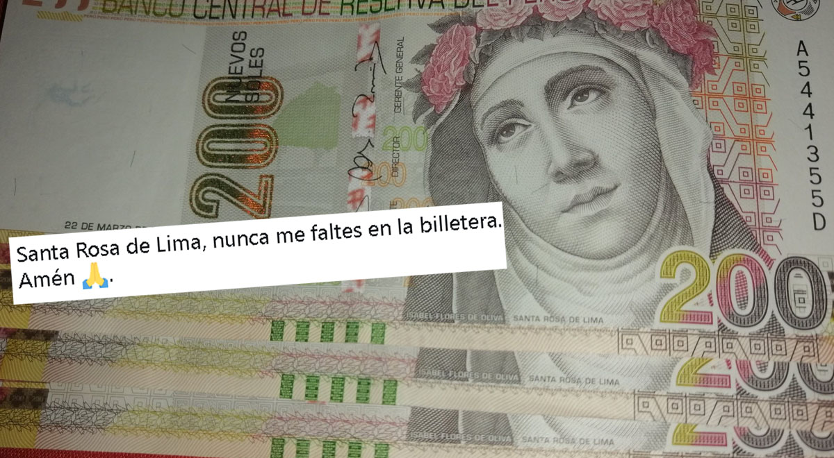 Santa Rosa de Lima Twitter Viral: usuario pide que “nunca le falte billetes  de 200 soles”, tendencias, redes sociales | El Popular