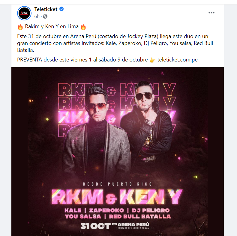 Rakim & KenY regresan a Lima con gran concierto este 31 de octubre