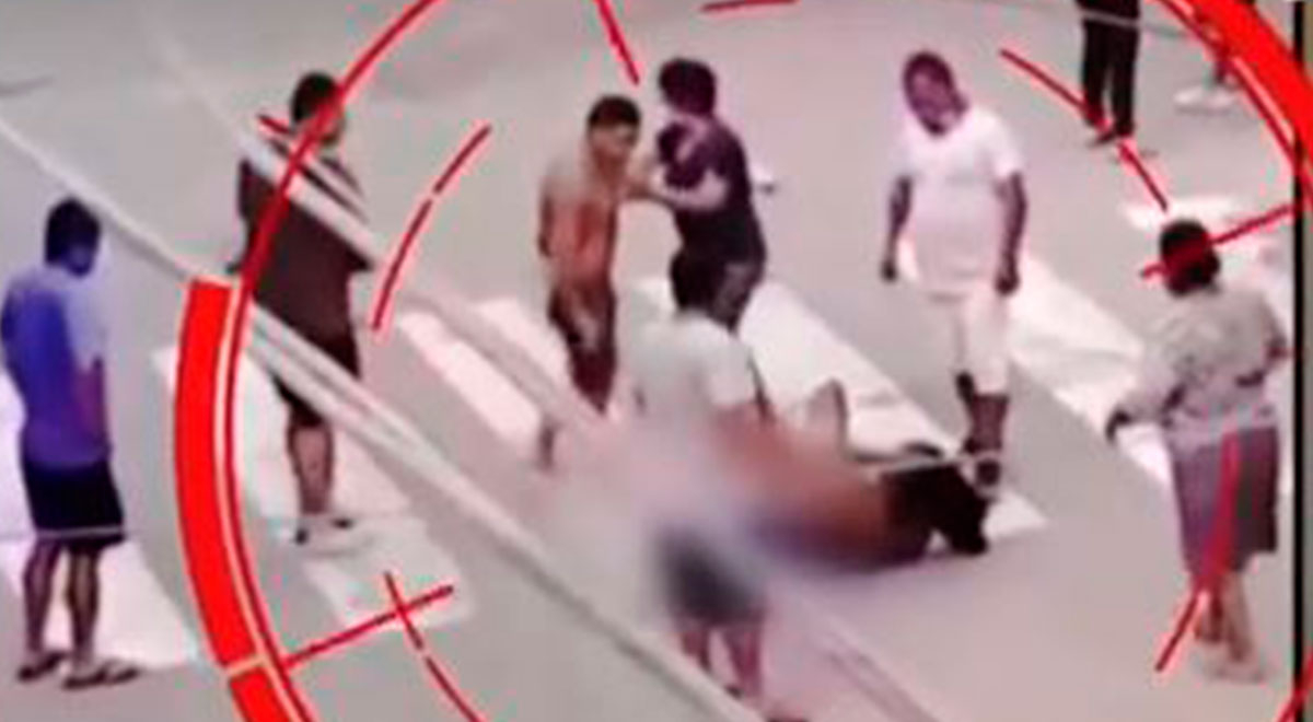 Comas: golpean y desnudan a extranjero por asaltar y arrastrar a una joven [VIDEO]