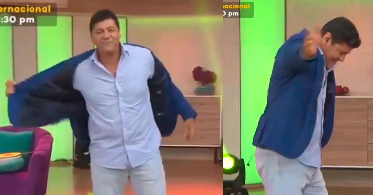 Checho Ibarra modeló en vivo y hasta soltó divertidos pasos de baile [VIDEO]