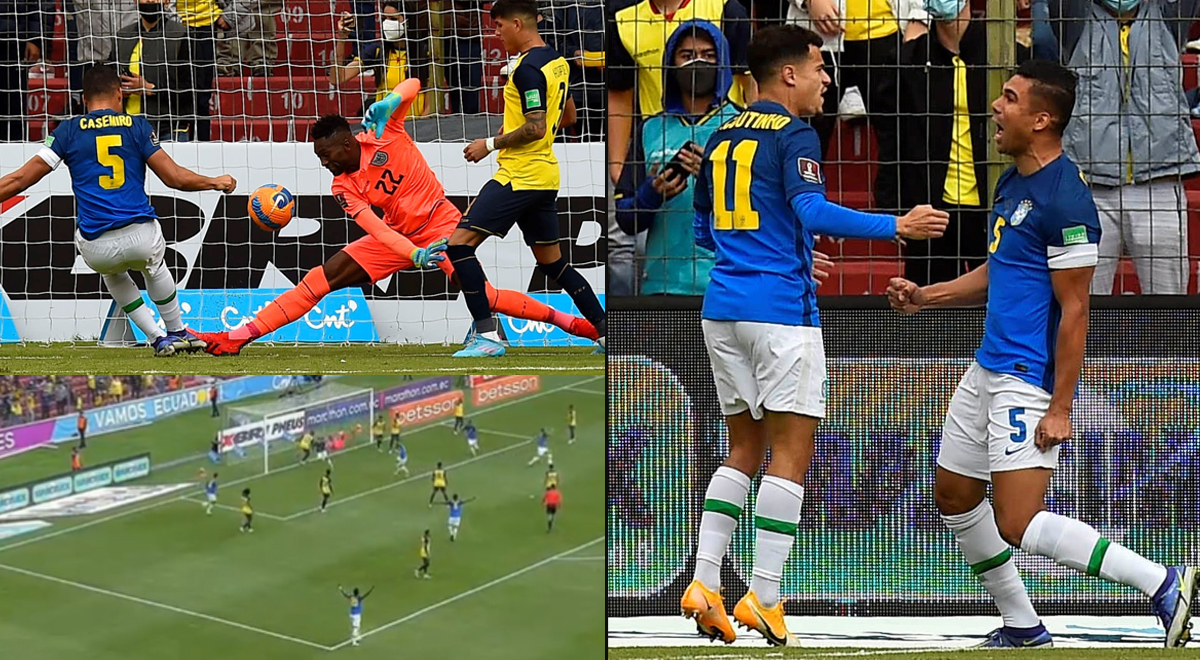 Una mano a Perú: Casemiro puso el 1-0 para Brasil sobre Ecuador por Eliminatorias Qatar 2022 [VIDEO]