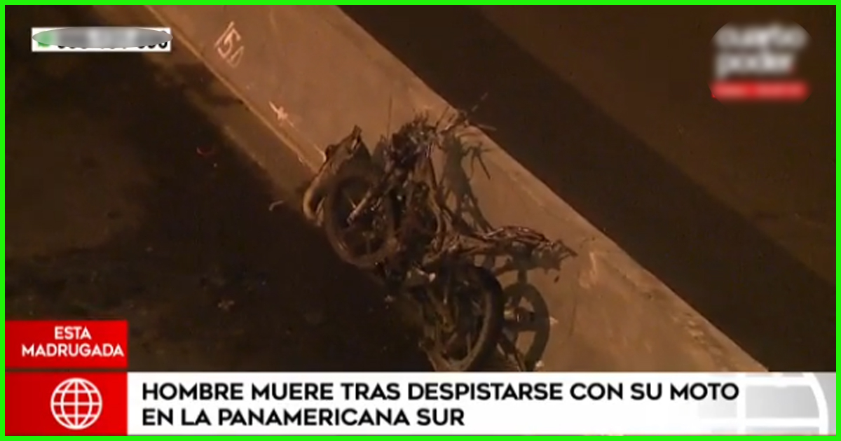 Joven muere tras despistarse con su moto en la Panamericana Sur | El ...