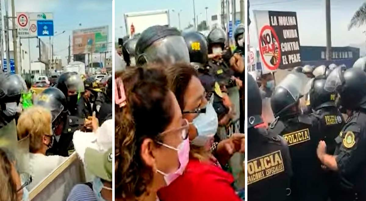 La Molina: Vecinos se enfrentan a policías por instalación de peaje ...
