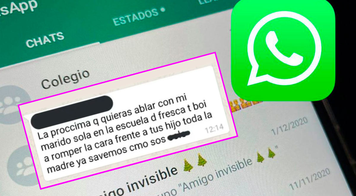 Foto viral: Mujeres protagonizan pelea viral en grupo de WhatsApp del  colegio: “Te voy a romper la cara” | El Popular