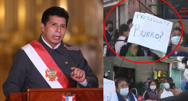 Vendedoras arremeten contra Pedro Castillo tras toque de queda y lo llaman “presidente burro”