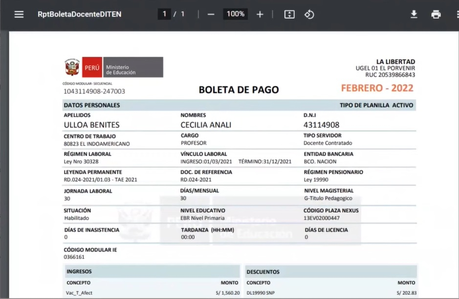 Como Descargar Boletas De Pago Minedu Image to u