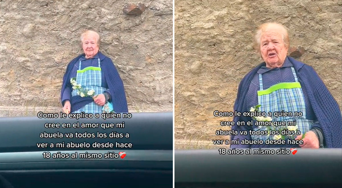 TikTok video viral: abuelita lleva flores a la tumba de su esposo todos ...