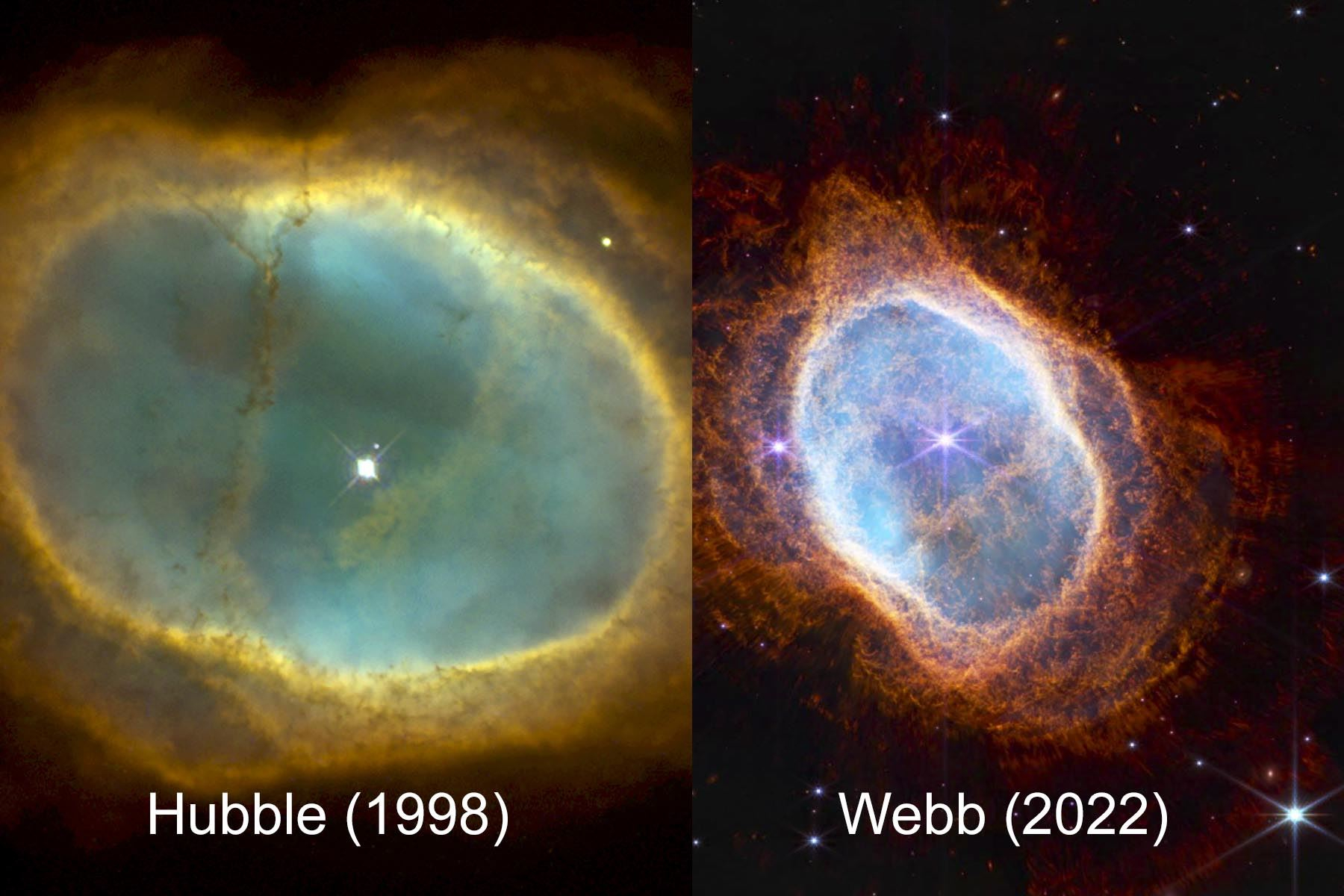 NASA The impressive differences between Hubble and James b behind