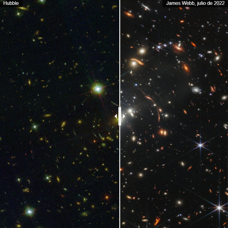 NASA The impressive differences between Hubble and James b behind