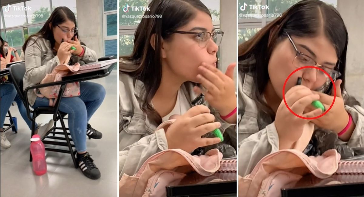 Tiktok Video Viral Joven Universitaria Se Afeita En Pleno Sal N De Clases Y Escena Es Viral