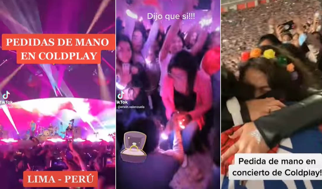 Tiktok Viral Peruanos Aprovechan Concierto De Coldplay Para Pedir Matrimonio A Sus Parejas