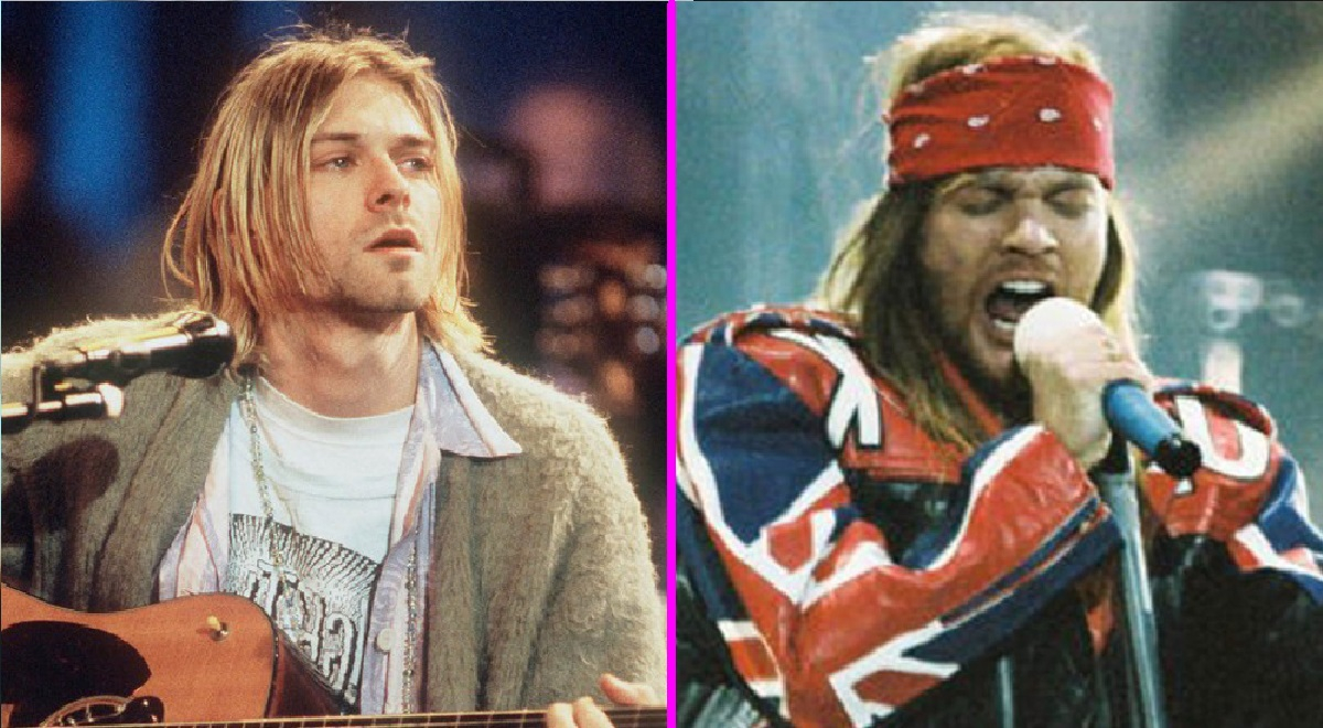 Kurt Cobain y Axl Rose historia de su pelea, conflictos, foto El Popular