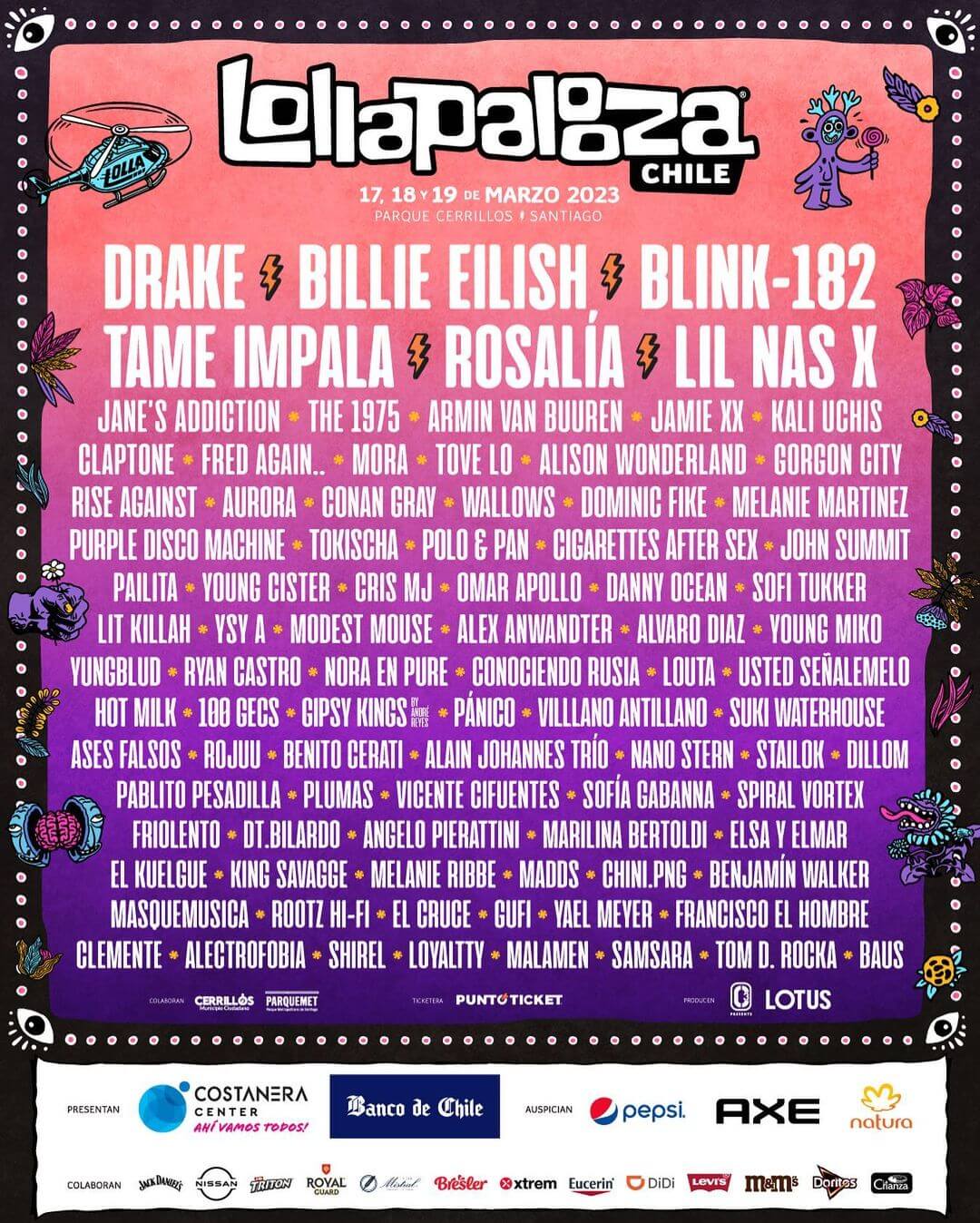 Lollapalooza Chile 2023¿cuándo es, precio de las entradas y qué artistas estarán en el festival