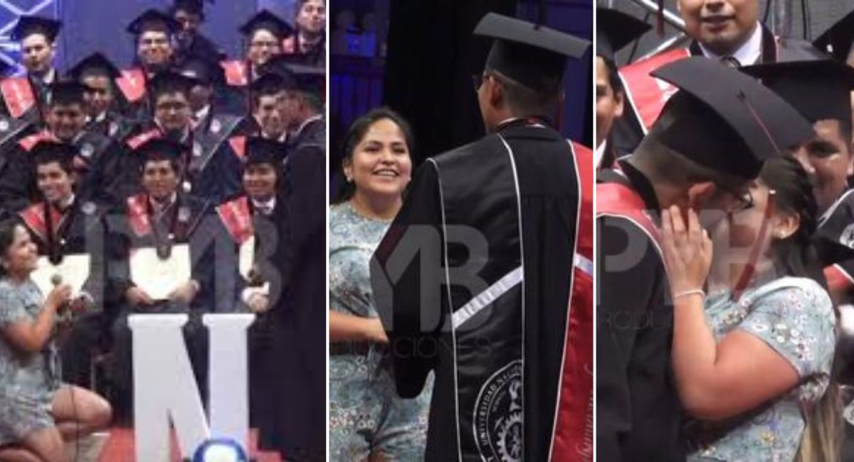 Tiktok Viral Per Enamorada De Estudiante De La Uni Le Pide Matrimonio En Plena Ceremonia De