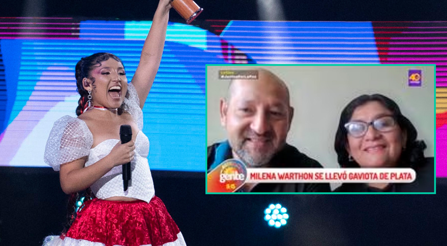 Padres de Milena Warthon declaran luego que su hija ganara Gaviota de ...