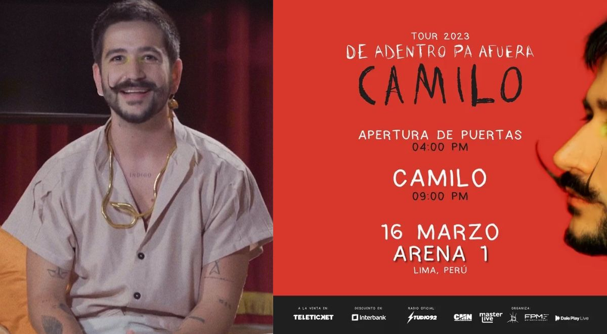 Camilo in Lima Schedules and the best tips to get to his concert at