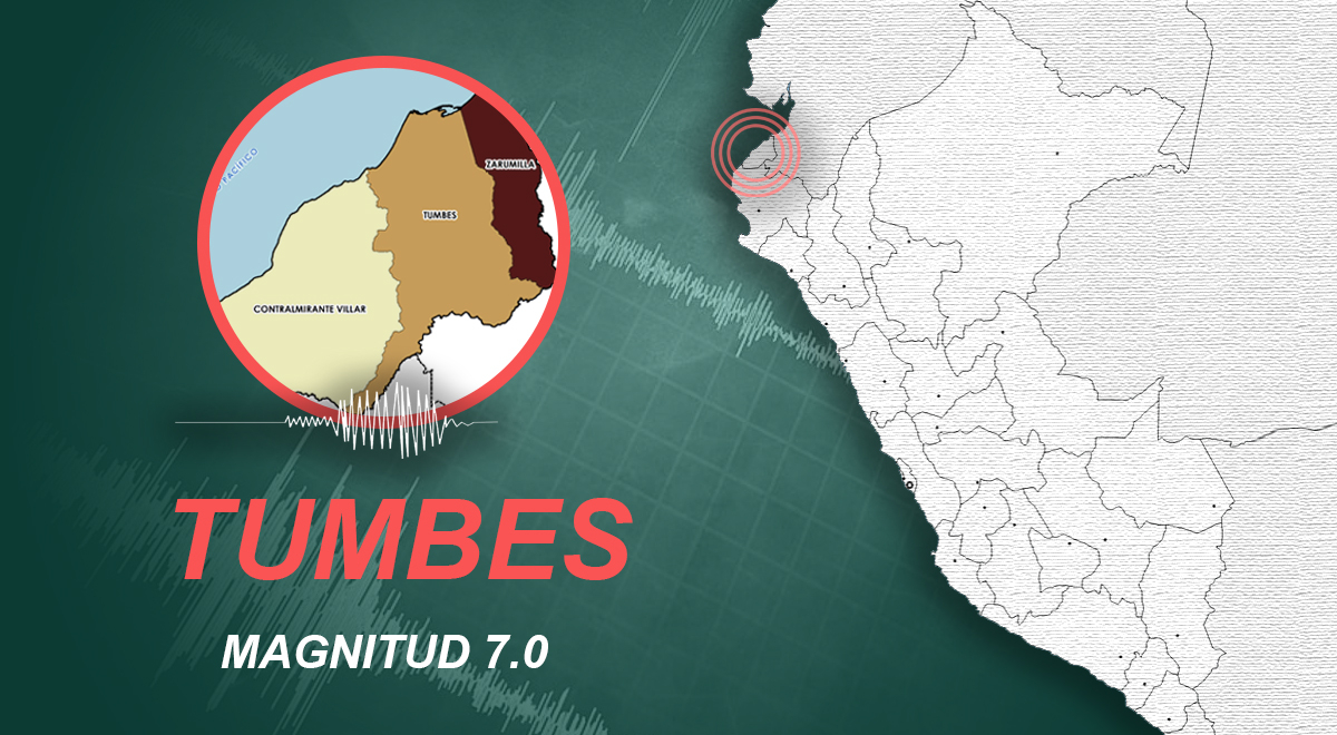 Terremoto en Tumbes de 7.0 de magnitud se registró hoy sábado 18 de