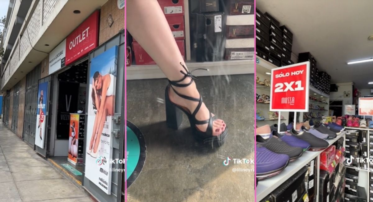 TikTok viral joven peruana encuentra outlet de zapatos de marca