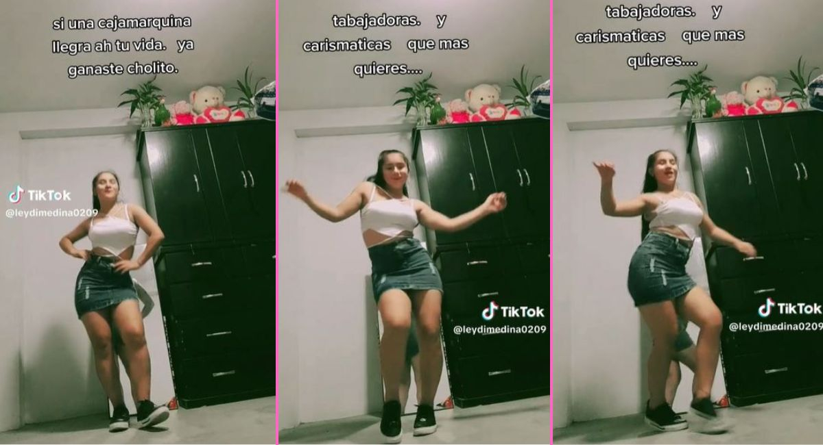 TikTok viral: joven cajamarquina se roba el show en redes sociales con sus sexys movimientos al
