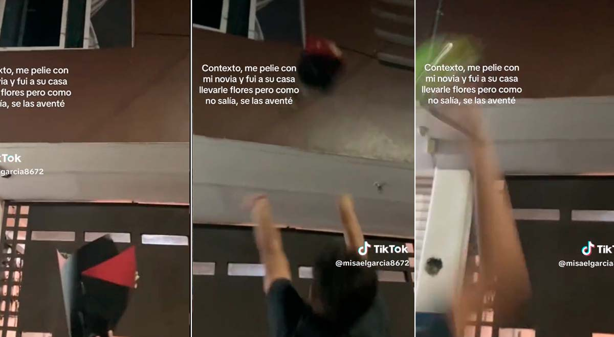TikTok viral: Joven lleva flores a su novia tras pelea y se las ingenia ...
