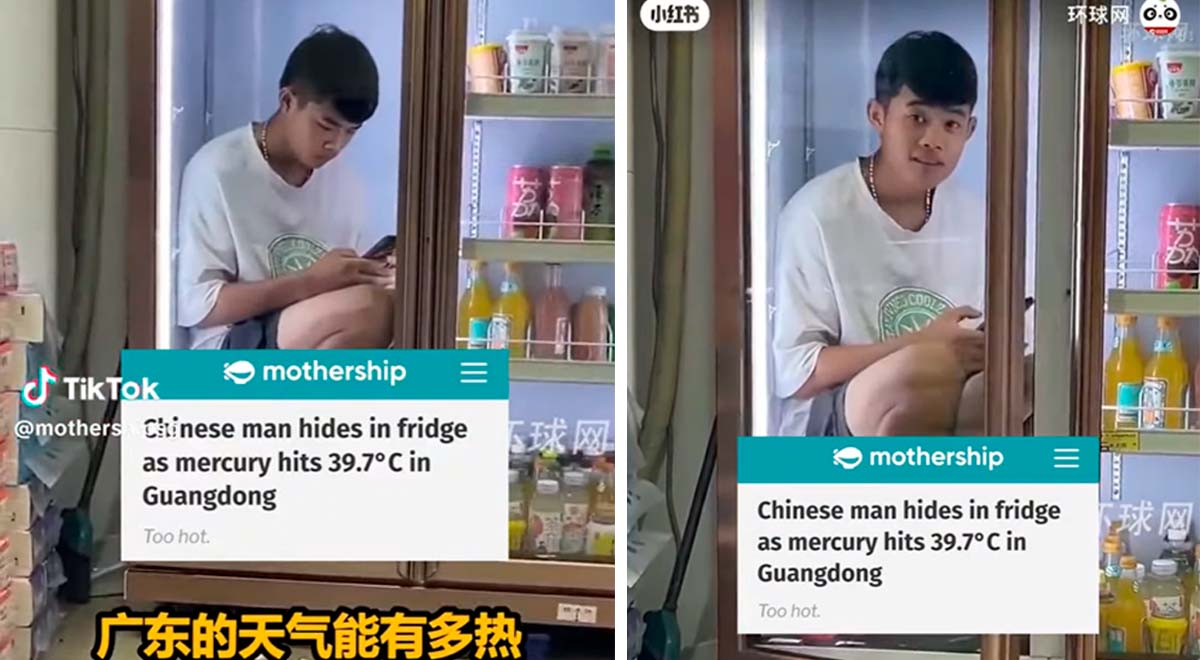 Tiktok Viral Joven No Soporta El Calor Y Se Mete Dentro De Refrigeradora En China Video 