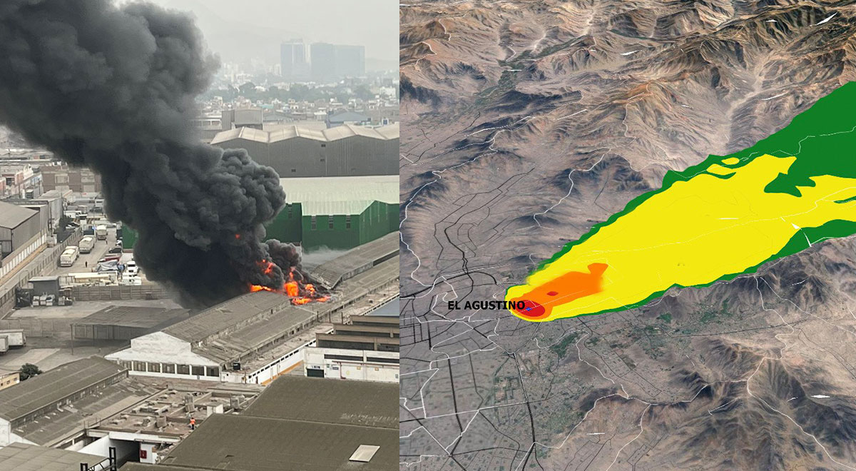 Incendio En El Agustino Genera Enorme Nube Tóxica: ¿Qué Distritos Están ...