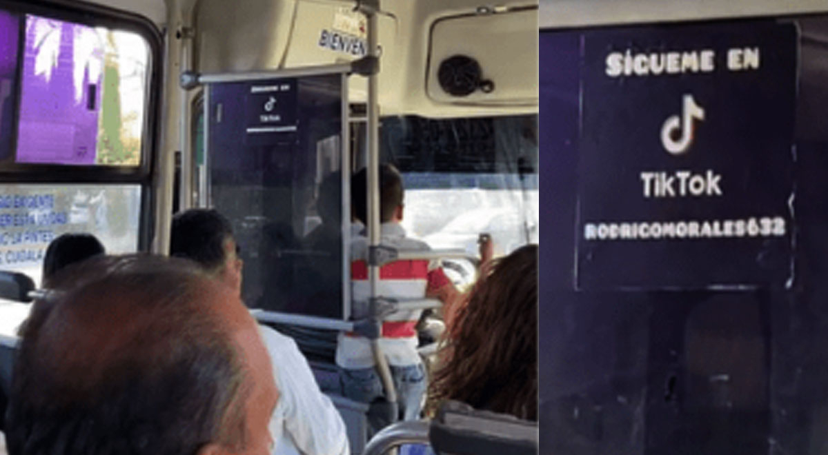 Chofer coloca su cuenta de TikTok en bus y pasajero lo expone “Hoy ha