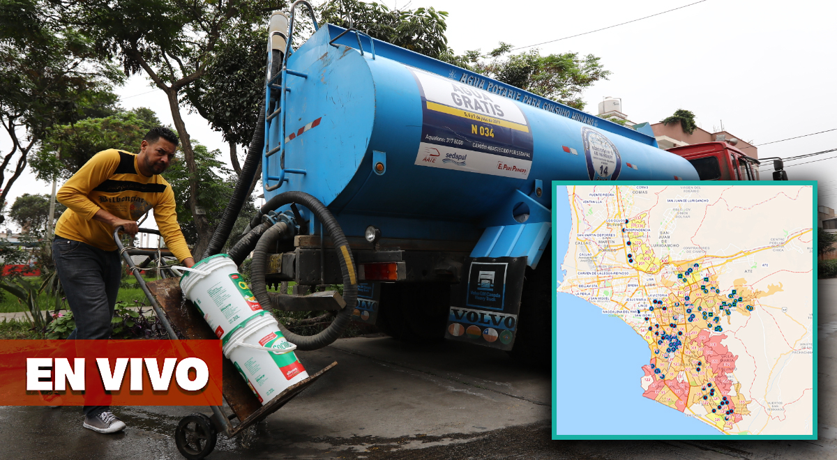 Corte agua hoy link consulta en tiempo real Sedapal maps la zona afectada en Lima solo con tu número de suministro, últimas noticias | El Popular