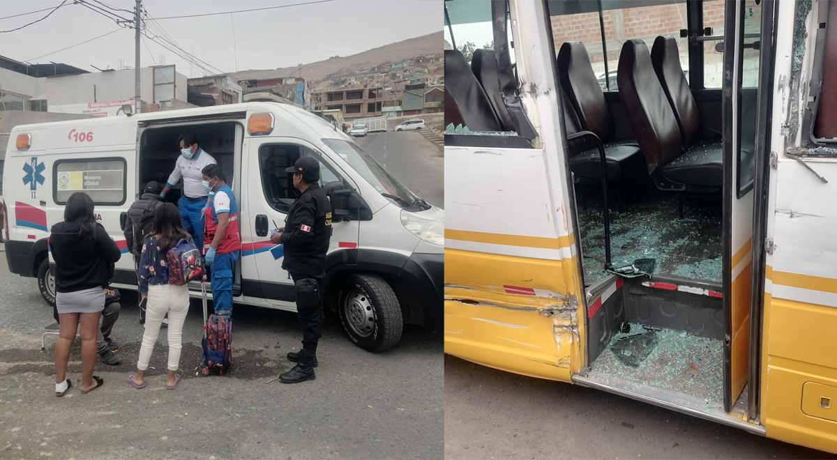 Tacna Escolares Salvaron De Morir Tras Violento Choque Entre Bus Y Camión El Popular 4603